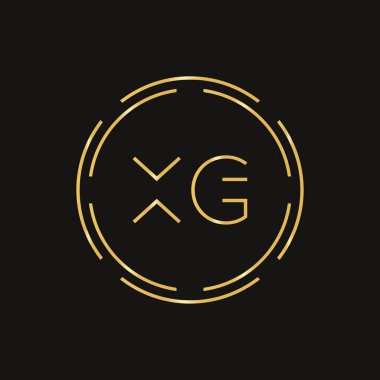 İlk XG harfi Logo Tasarım Şablonu. Soyut Çember Harf Harfi Logo Tasarımı.