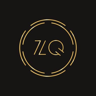 İlk ZQ Logo Tasarım Vektör Şablonu. Dijital Çember Harf ZQ İş Logosu Vektörü ResimleriComment