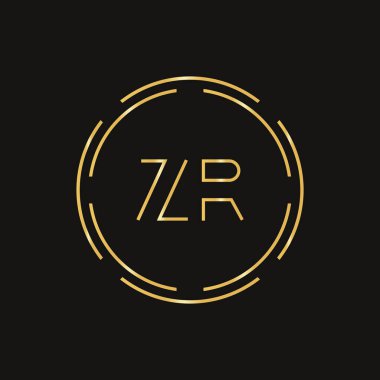 İlk ZR Logo Tasarım Vektör Şablonu. Dijital Çember Harf ZR İş Logosu Vektörü ResimleriComment
