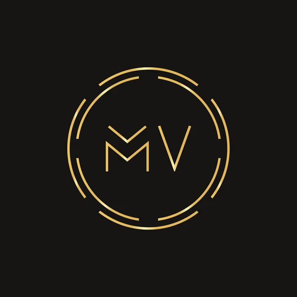 初始Mv字母标志设计向量模板 摘要信Mv标志设计 — 图库矢量图片