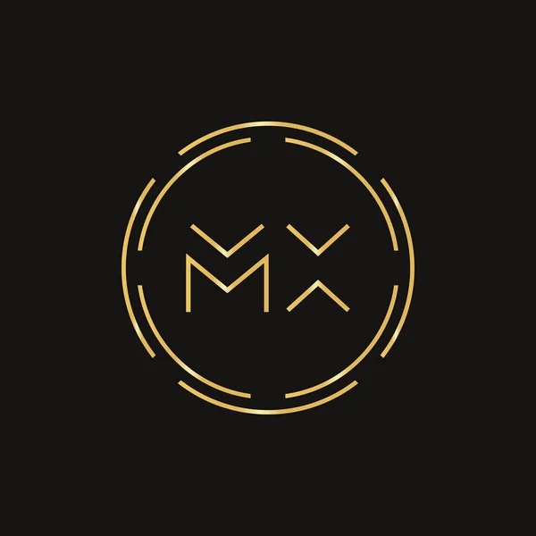 初始Mx字母标志设计向量模板 抽象字母Mx标志设计 — 图库矢量图片