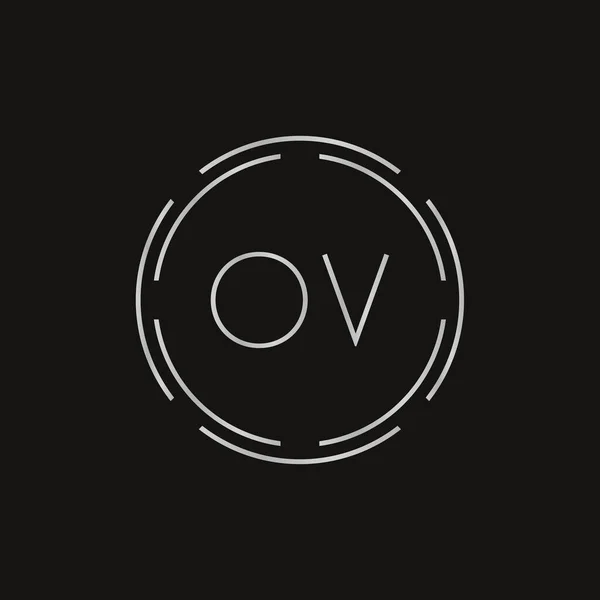 Initial Monogram Brev Logo Design Vector Mall Digital Teknik Brev — Stock vektor