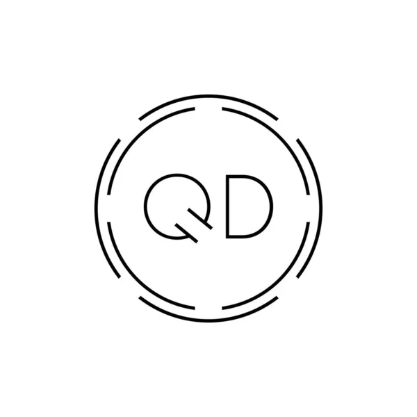 Carta Inicial Logo Design Vector Template Digital Abstrato Círculo Carta — Vetor de Stock