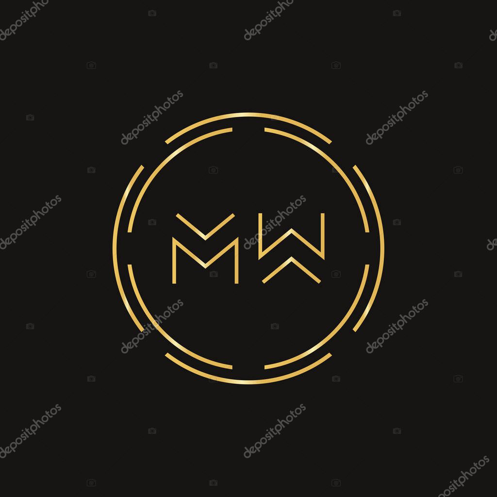 Initial MW letter Logo Design vector Template. Abstract Letter MW logo Design