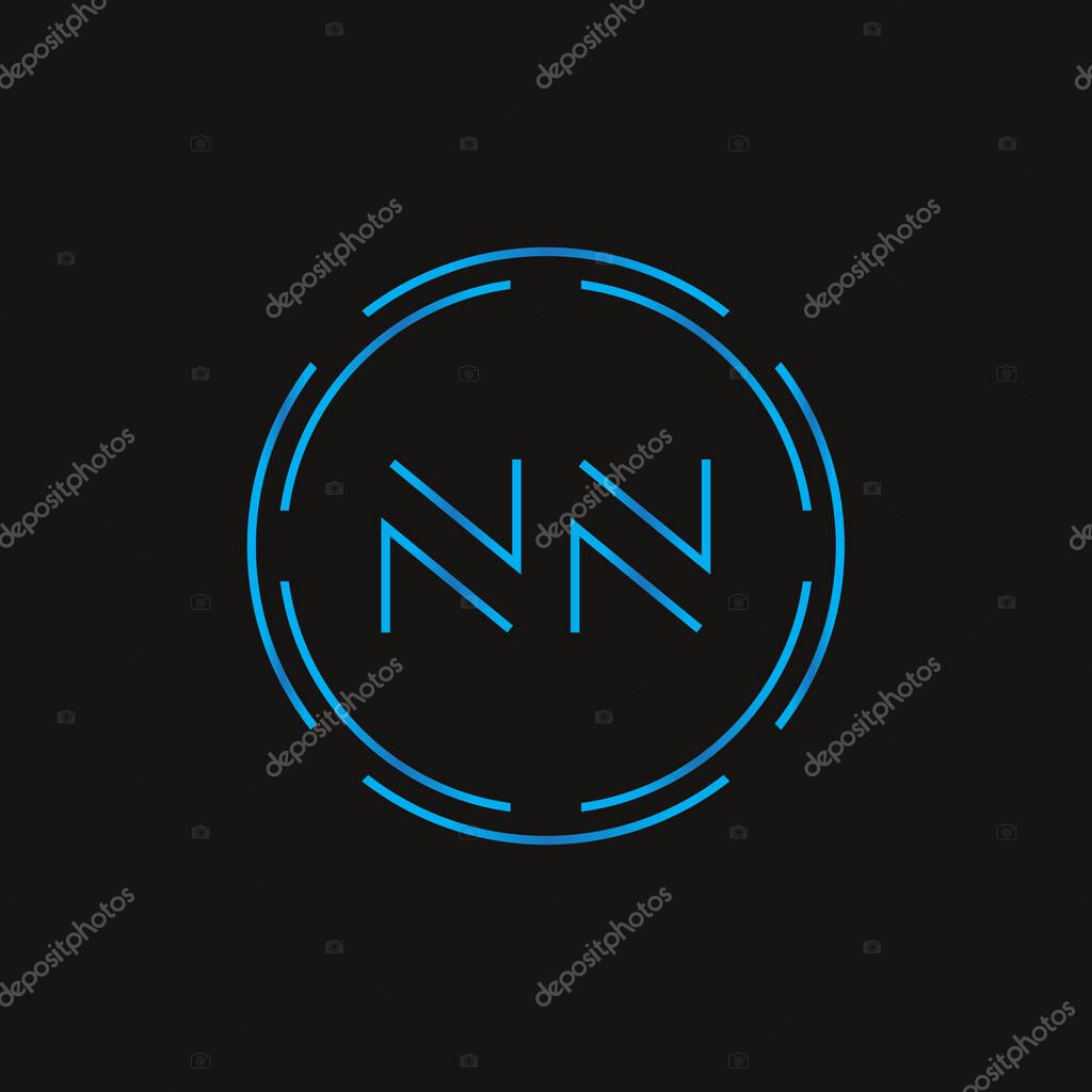 Initial Letter NN Logo Design Vector Template. Digital Abstract NN Letter Logo Design