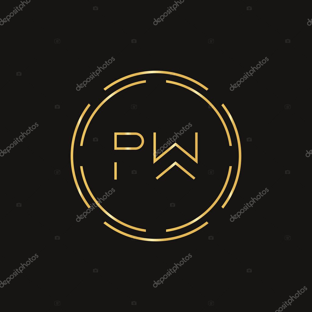 Initial Letter PW Logo Design Vector Template. PW Letter Logo Design