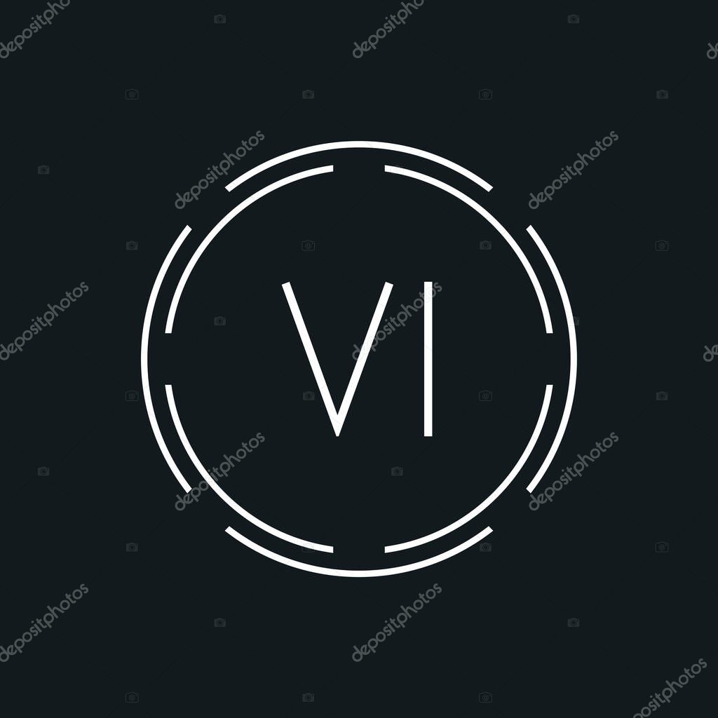 Creative Letter VI Logo Creative Typography Vector Template. Digital Abstract Letter VI Logo Design.