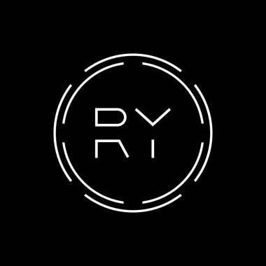 İlk harf RY logosu yaratıcı tipografi vektör şablonu. Dijital Soyut Harf RY Logo Tasarımı