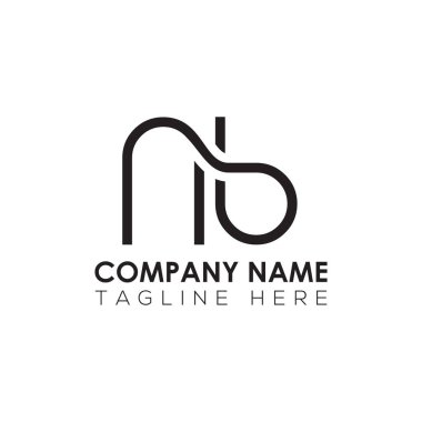 İlk Harf NB Logo Tasarım Vektör Şablonu. Yaratıcı Soyut NB Harf Logosu Tasarımı