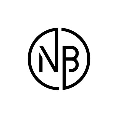 İlk Harf NB Logo Tasarım Vektör Şablonu. Yaratıcı Soyut NB Harf Logosu Tasarımı