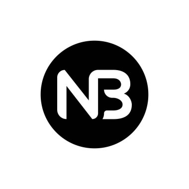 İlk Harf NB Logo Tasarım Vektör Şablonu. Yaratıcı Soyut NB Harf Logosu Tasarımı