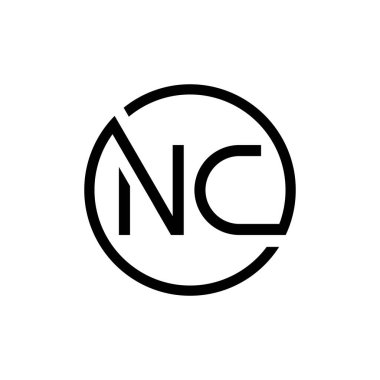İlk Harf NC Logo Tasarım Vektör Şablonu. Yaratıcı Soyut NC Harf Logosu Tasarımı