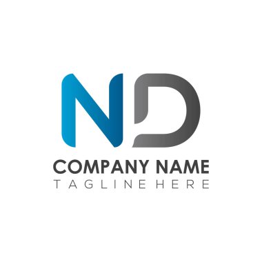 İlk Harf ND Logo Tasarım Vektör Şablonu. Yaratıcı Soyut ND Harf Logosu Tasarımı