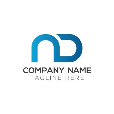 İlk Harf ND Logo Tasarım Vektör Şablonu. Yaratıcı Soyut ND Harf Logosu Tasarımı