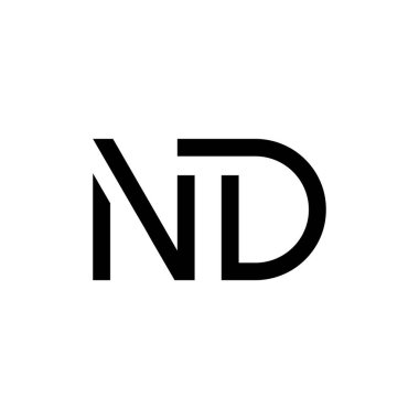 İlk Harf ND Logo Tasarım Vektör Şablonu. Yaratıcı Soyut ND Harf Logosu Tasarımı