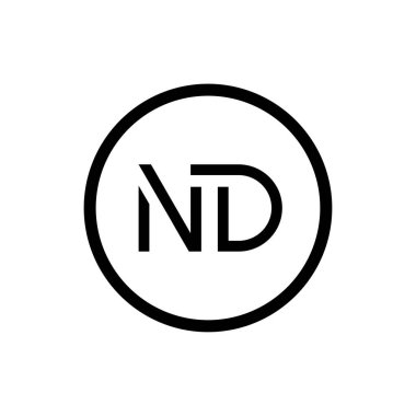 İlk Harf ND Logo Tasarım Vektör Şablonu. Yaratıcı Soyut ND Harf Logosu Tasarımı