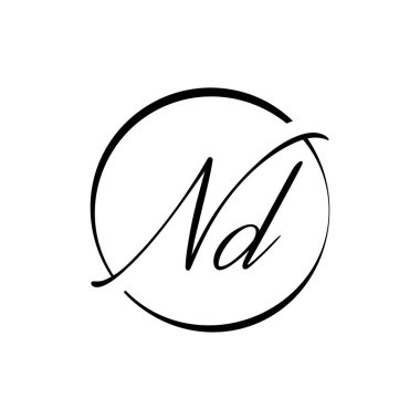 İlk Harf ND Logo Tasarım Vektör Şablonu. Yaratıcı Soyut ND Harf Logosu Tasarımı