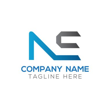 Baş harf NE Logo Tasarım Vektör Şablonu. Yaratıcı Soyut NE Harf Logosu Tasarımı