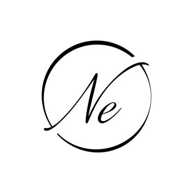 Baş harf NE Logo Tasarım Vektör Şablonu. Yaratıcı Soyut NE Harf Logosu Tasarımı
