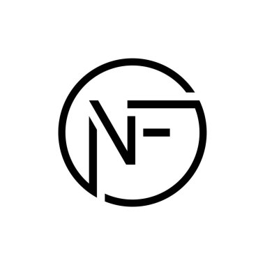 İlk Harf NF Logo Tasarım Vektör Şablonu. Yaratıcı Soyut NF Harf Logosu Tasarımı