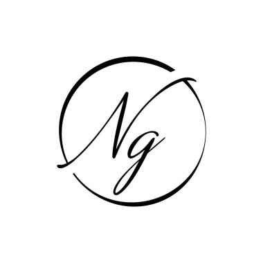 İlk Harf NG Logo Tasarım Vektör Şablonu. Yaratıcı Soyut NG Harf Logosu Tasarımı
