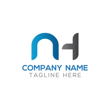 İlk Harf NH Logo Tasarım Vektör Şablonu. Yaratıcı Soyut NH Harf Logosu Tasarımı