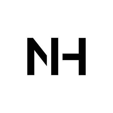 İlk Harf NH Logo Tasarım Vektör Şablonu. Yaratıcı Soyut NH Harf Logosu Tasarımı