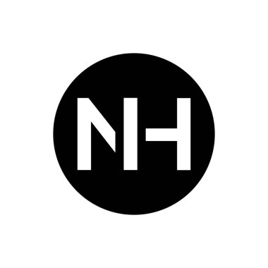 İlk Harf NH Logo Tasarım Vektör Şablonu. Yaratıcı Soyut NH Harf Logosu Tasarımı