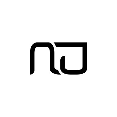 İlk Harf NJ Logo Tasarım Vektör Şablonu. Yaratıcı Soyut NJ Harf Logosu Tasarımı