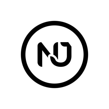 İlk Harf NJ Logo Tasarım Vektör Şablonu. Yaratıcı Soyut NJ Harf Logosu Tasarımı
