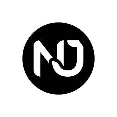 İlk Harf NJ Logo Tasarım Vektör Şablonu. Yaratıcı Soyut NJ Harf Logosu Tasarımı
