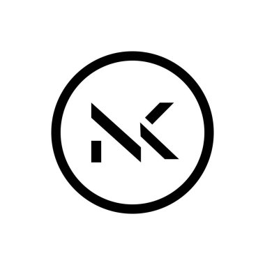 İlk Harf NK Logo Tasarım Vektör Şablonu. Yaratıcı Soyut NK Harf Logosu Tasarımı