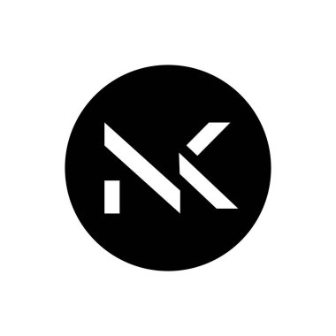 İlk Harf NK Logo Tasarım Vektör Şablonu. Yaratıcı Soyut NK Harf Logosu Tasarımı