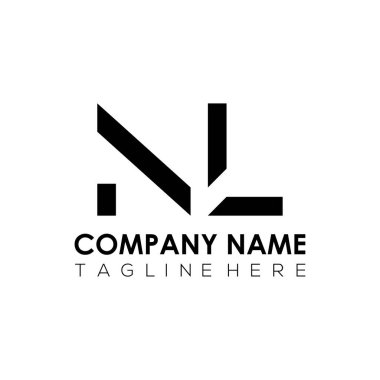 İlk Harf NL Logo Tasarım Vektör Şablonu. Yaratıcı Soyut NL Harf Logosu Tasarımı