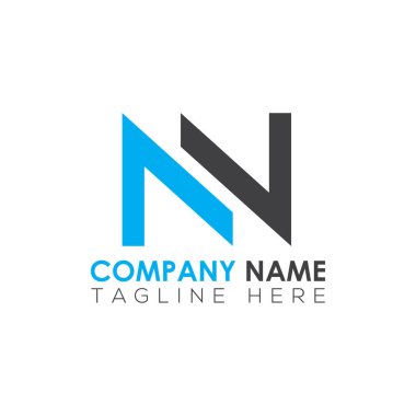 İlk Harf NN Logo Tasarım Vektör Şablonu. Yaratıcı Soyut NN Harf Logosu Tasarımı
