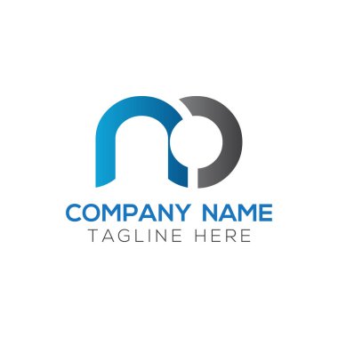 İlk Harf No Logo Tasarım Vektörü Şablonu. Yaratıcı Soyut No Harf Logosu Tasarımı