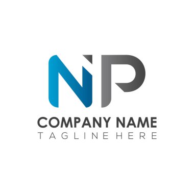İlk Harf NP Logo Tasarım Vektör Şablonu. Yaratıcı Soyut NP Harf Logosu Tasarımı
