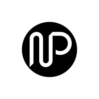 İlk Harf NP Logo Tasarım Vektör Şablonu. Yaratıcı Soyut NP Harf Logosu Tasarımı