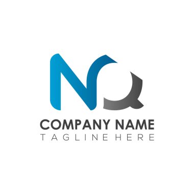 İlk Harf NQ Logo Tasarım Vektör Şablonu. Yaratıcı Soyut NQ Harf Logosu Tasarımı