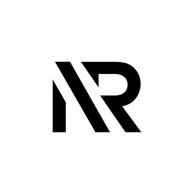 İlk Harf NR Logo Tasarım Vektör Şablonu. Yaratıcı Soyut NR Harf Logosu Tasarımı
