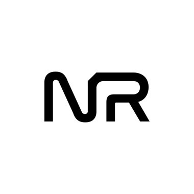 İlk Harf NR Logo Tasarım Vektör Şablonu. Yaratıcı Soyut NR Harf Logosu Tasarımı