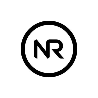 İlk Harf NR Logo Tasarım Vektör Şablonu. Yaratıcı Soyut NR Harf Logosu Tasarımı