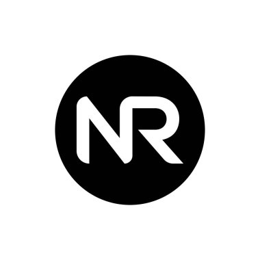 İlk Harf NR Logo Tasarım Vektör Şablonu. Yaratıcı Soyut NR Harf Logosu Tasarımı