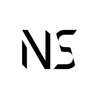 İlk Harf NS Logo Tasarım Vektör Şablonu. Yaratıcı Soyut NS Harf Logosu Tasarımı