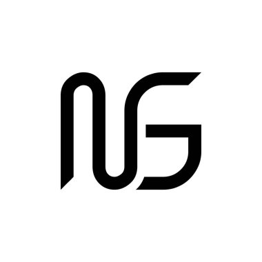 İlk harf NS, NG logo tasarım vektör şablonu. Yaratıcı Soyut NS, NG Harf Logo Tasarımı