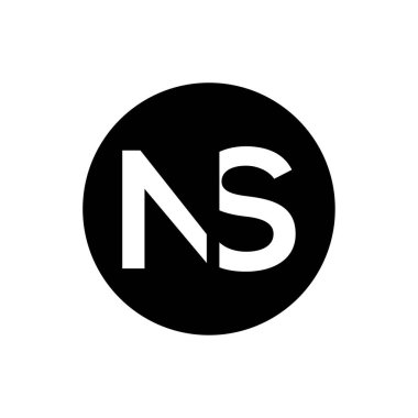 İlk Harf NS Logo Tasarım Vektör Şablonu. Yaratıcı Soyut NS Harf Logosu Tasarımı