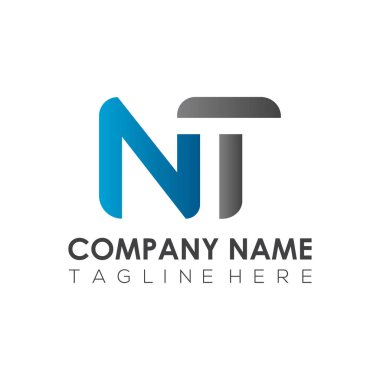 İlk Harf NT Logo Tasarım Vektör Şablonu. Yaratıcı Soyut NT Harf Logosu Tasarımı