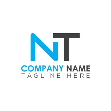 İlk Harf NT Logo Tasarım Vektör Şablonu. Yaratıcı Soyut NT Harf Logosu Tasarımı