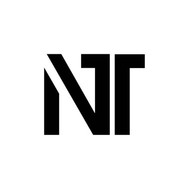 İlk Harf NT Logo Tasarım Vektör Şablonu. Yaratıcı Soyut NT Harf Logosu Tasarımı