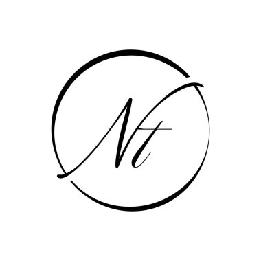 İlk Harf NT Logo Tasarım Vektör Şablonu. Yaratıcı Soyut NT Harf Logosu Tasarımı